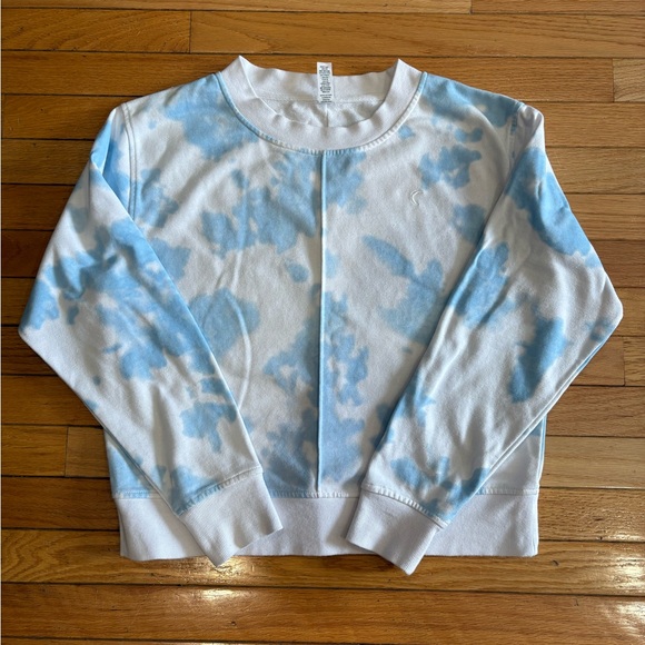 ZYIA White and Blue 100% Cotton Sweatshirt, VGUC, Size Medium - Picture 10 of 10